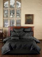 Linen House King Bed Quilt Doona Cover Set 5 piece package - Tara Black
