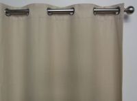HARLOW soft drape Eyelet Blockout Ready Made Curtains 2x320x221cm Cashew Cream