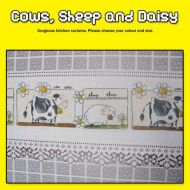 Cafe Cows Sheep and Daisy Cafe style or Kitchen Curtain - Please choose your colour and size