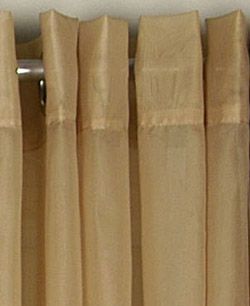 Eyelet sheer voile curtains pair 2x150x221 NUT LATTE TAUPE New