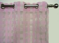 Hawaii Sheer Eyelet pink curtains 2 x 122cm wide x 221cm drop