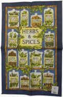 ULSTER WEAVERS Linen Tea Towel HERBS AND SPICES 51x75cm NEW