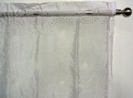 White Sheer Rod Pocket Curtain 1x140x213cm Ibiza Flower design - Great for girls room