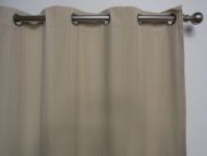Eyelet Blockout Ready Made Curtain 1x140x221cm Linen Self-Stripe