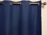 HARLOW Eyelet Blockout Ready Made Curtain 1x140x221cm Sapphire Blue Soft Drape