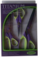 Titanium Coated 3 pieces Sewing Scissors Boxed Set with Soft Grip Inlays NEW