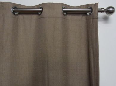HARLOW soft drape Eyelet Blockout Ready Made Curtains 2x320x221cm Stone Latte Earth