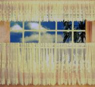 Sunflower Cafe Curtain 460cm wide x 90cm drop WHITE Lace kitchen AUSTRALIAN MADE
