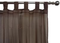 CHOCOLATE VOILE CURTAIN Tab Top 120x213cm New